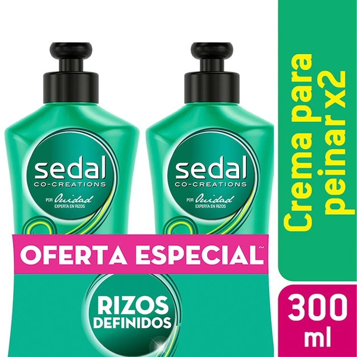 Crema para Peinar Sedal Rizos Definidos x 2 en